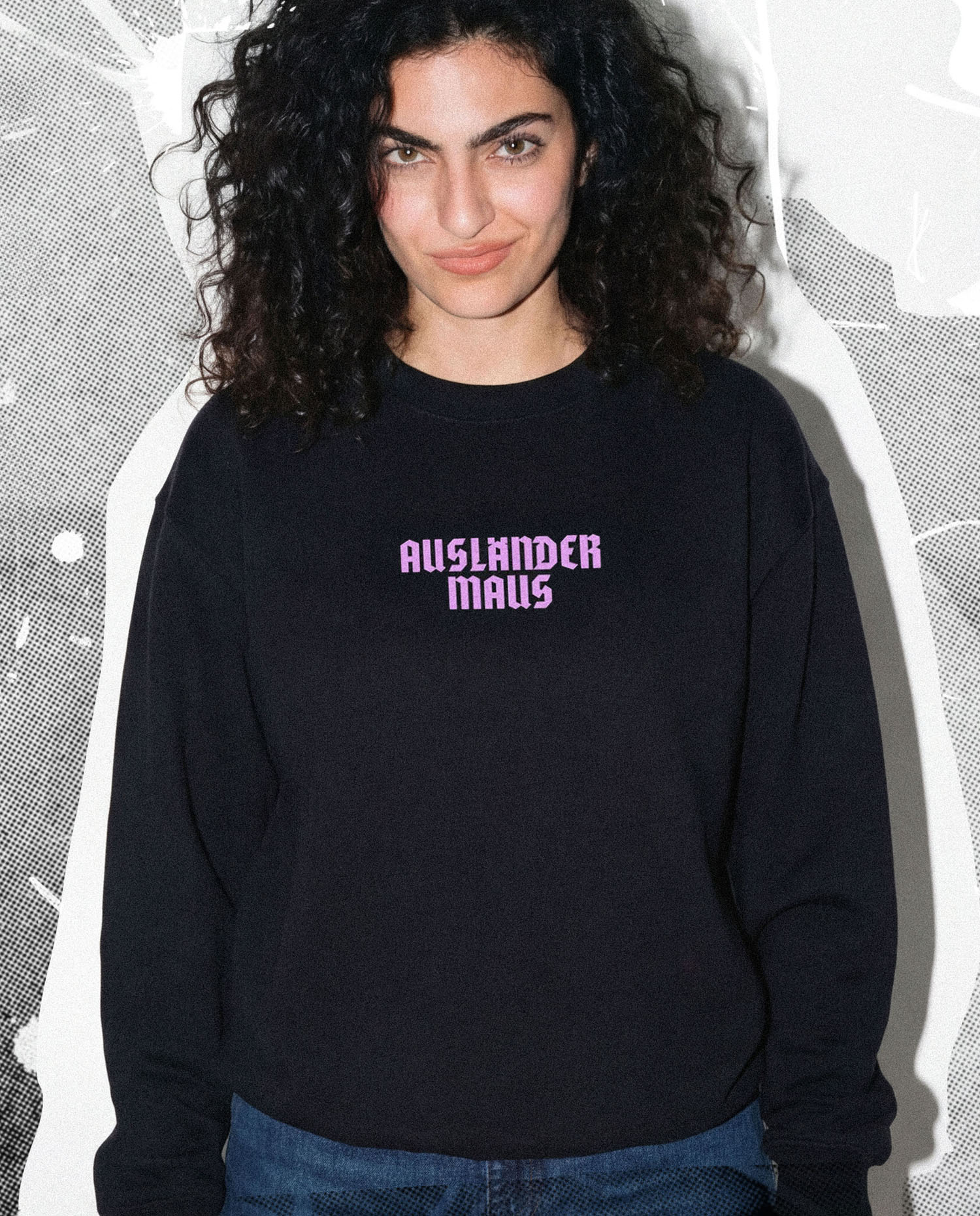 Ausländer Maus "Fraktur" Sweatshirt - Image 3